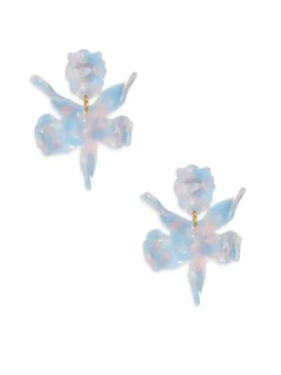 Shop Lele Sadoughi Small Paper Lily Earrings In Multi