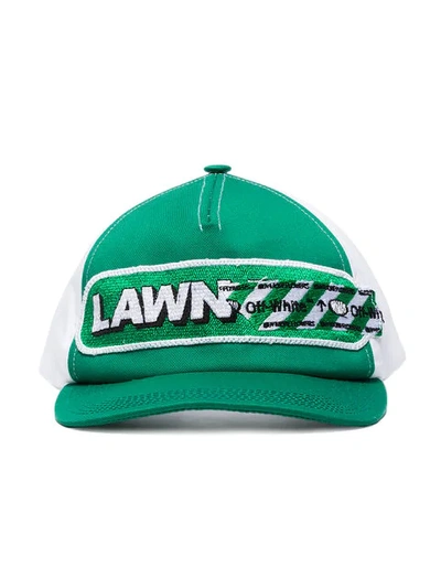 Shop Off-white Green Lawn Girl Cotton Baseball Cap