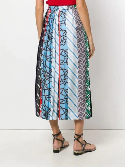 Shop Carven Patchwork Pleat Skirt