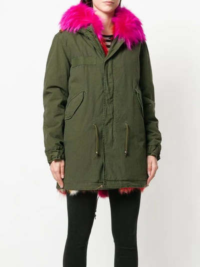 Shop Mr & Mrs Italy Fur Lined Midi Parka