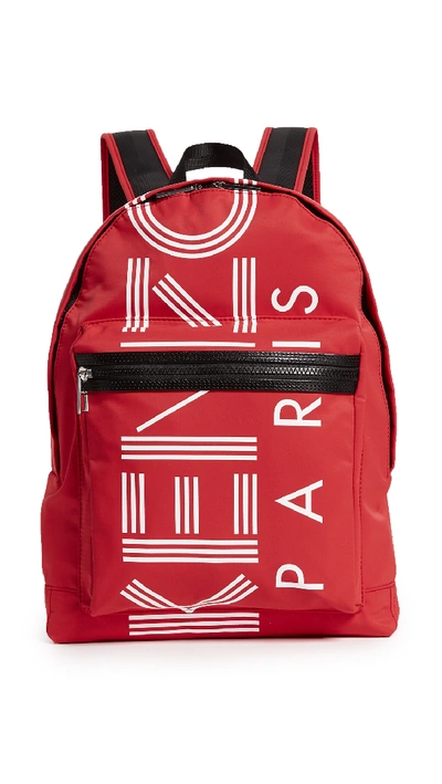 Shop Kenzo Sport Nylon Backpack In Red
