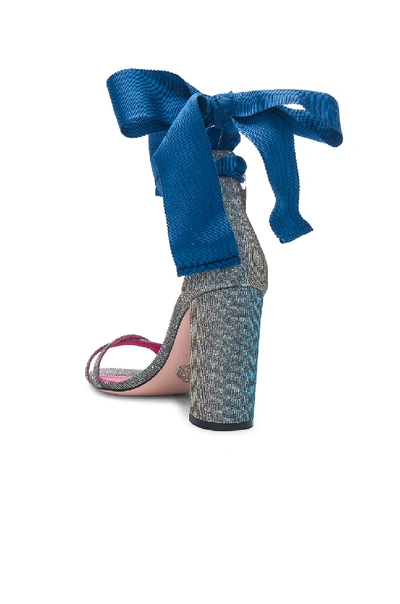 Shop Oscar Tiye Lara 90mm Sandals In Blue,metallics