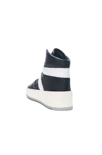 Shop Fear Of God Leather Basketball Sneakers In Black