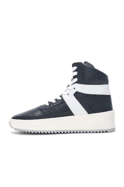 Shop Fear Of God Leather Basketball Sneakers In Black