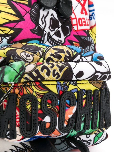 Shop Moschino Micro Quilted Backpack