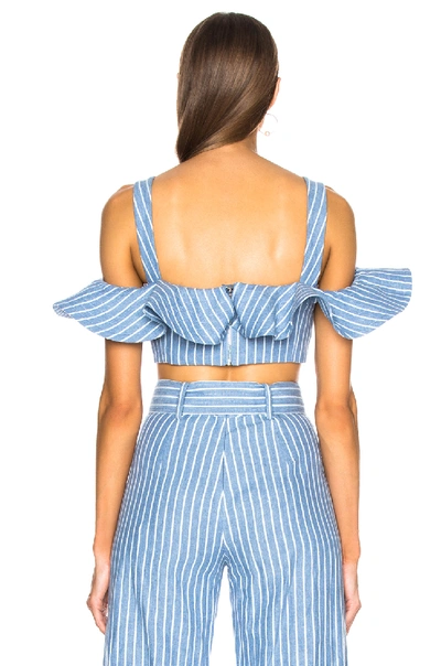 Shop Alexis Benta Top In Light Blue Stripes