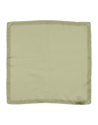 Shop Versace Square Scarf In Military Green