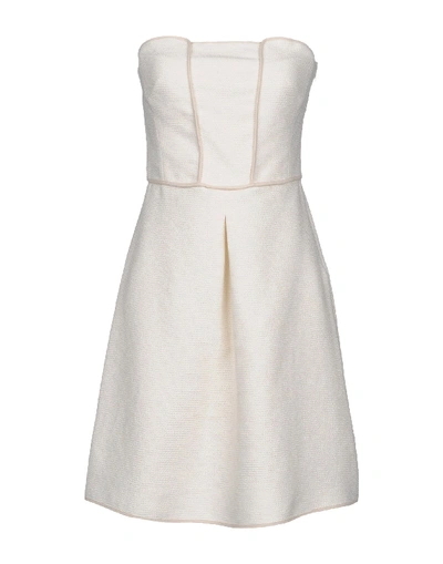 Shop Emporio Armani Short Dresses In White