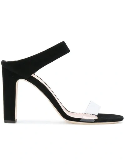 Shop Giuseppe Zanotti Transparent Strap Mules - Black