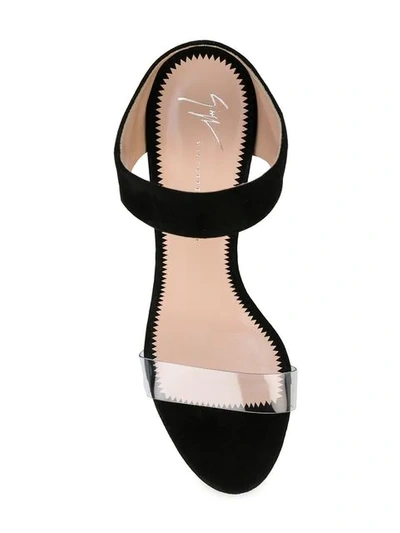 Shop Giuseppe Zanotti Transparent Strap Mules - Black