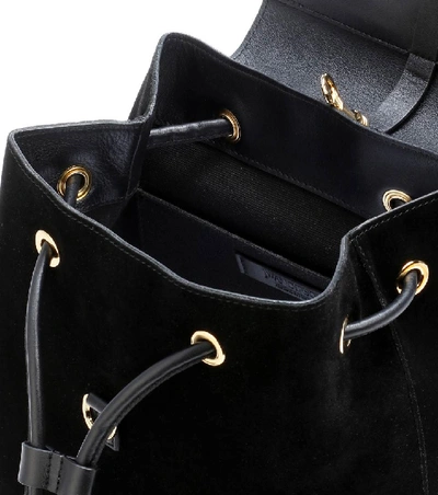Shop Jw Anderson Pierce Mini Leather And Suede Backpack In Black