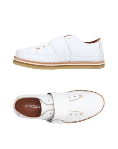 Shop Sportmax Loafers In White