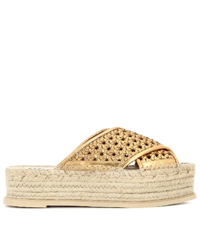 Shop Stella Mccartney Wicker Espadrilles