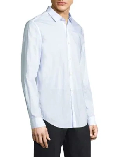 Shop Theory Murray Arrow Print Button-down Shirt In White