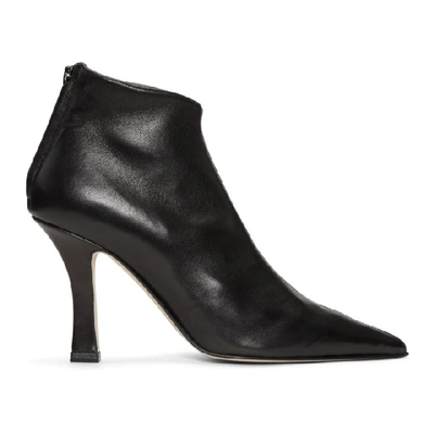Shop Helmut Lang Black Glove Boots In 001 Black