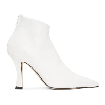 Shop Helmut Lang White Glove Boots In 100 White