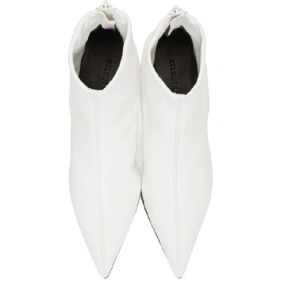 Shop Helmut Lang White Glove Boots In 100 White