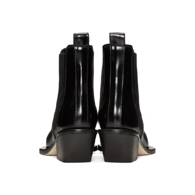 Shop Helmut Lang Black Cowboy Boots In 001 Black