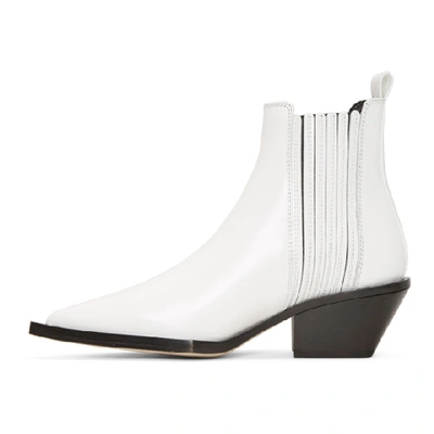 Shop Helmut Lang White Cowboy Boots In 100 White