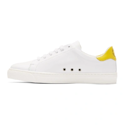 Shop Anya Hindmarch White And Yellow Smiley Sneakers In White/yello