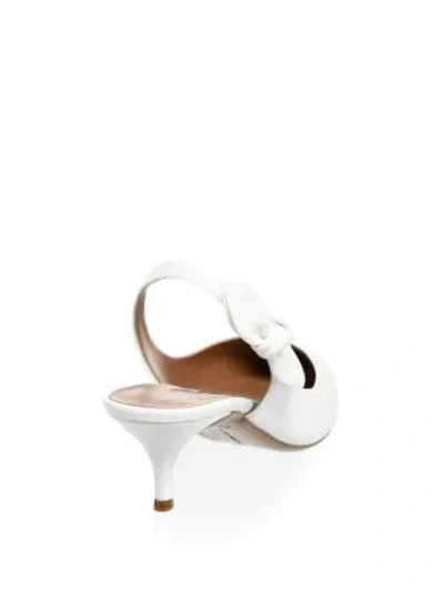 Shop Tabitha Simmons Rise Leather Slingback Pumps In White