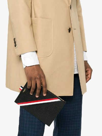 Shop Thom Browne Leather Zippered Document Holder