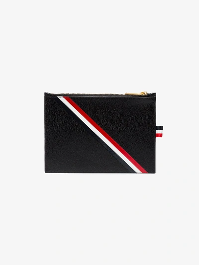 Shop Thom Browne Leather Zippered Document Holder