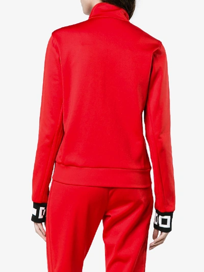 Shop Proenza Schouler Pswl Zip Front Sports Jacket In Red