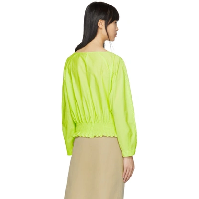 Shop Kuho Yellow Rohe Blouse In Lemon