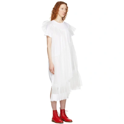 Shop Simone Rocha White Tulle T-shirt Dress