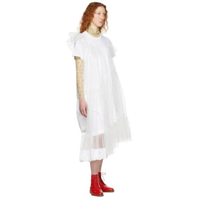 Shop Simone Rocha White Tulle T-shirt Dress