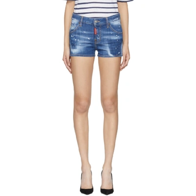 Shop Dsquared2 Blue Cool Girl Shorts In 470 Blue