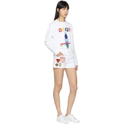Shop Dsquared2 White Cool Girl Shorts In 100 White
