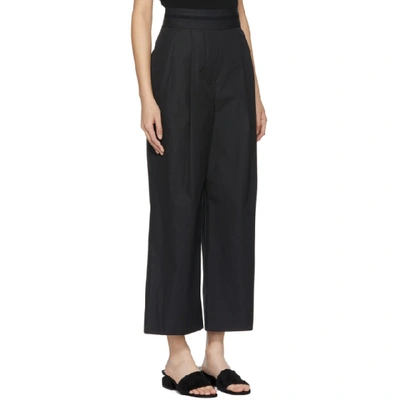 Shop Alexander Wang Black Deconstructed Cropped Trousers In 001 Black