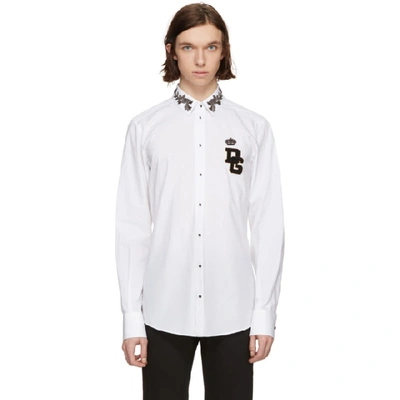 Shop Dolce & Gabbana White Logo Shirt