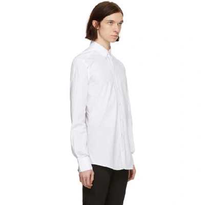 Shop Dolce & Gabbana White Stud Collar Shirt In W0800 White