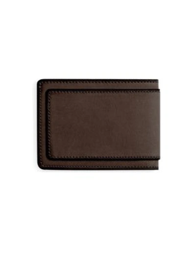 Shop Shinola Leather Bi-fold Wallet In Deep Brown