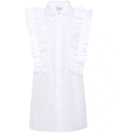 Shop Giambattista Valli Sleeveless Cotton Shirt In White