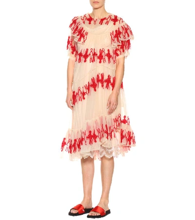 Shop Simone Rocha Embroidered Tulle Dress