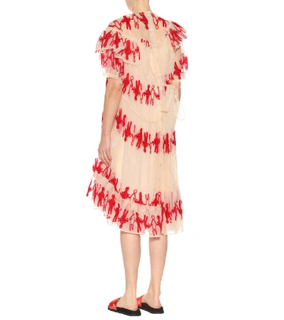 Shop Simone Rocha Embroidered Tulle Dress