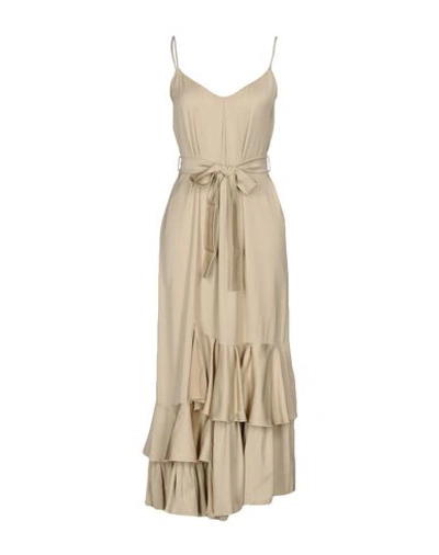 Shop Boutique Moschino Evening Dress In Sand
