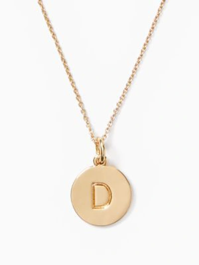 Shop Kate Spade Initial "d" Pendant In Gold