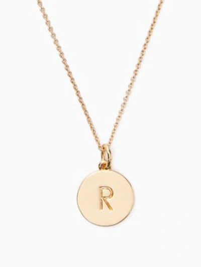 Shop Kate Spade Initial "r" Pendant In Gold R