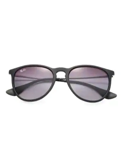 Shop Ray Ban Rb4171 54mm Erika Round Sunglasses In Black