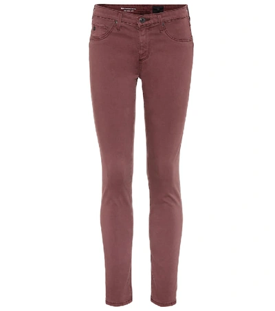 Shop Ag The Legging Ankle Skinny Jeans In Red