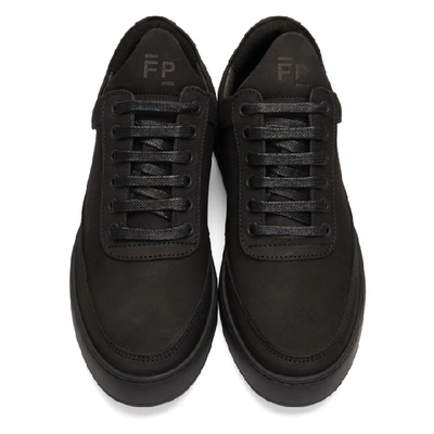 Shop Filling Pieces Black Low Ripple Sneakers