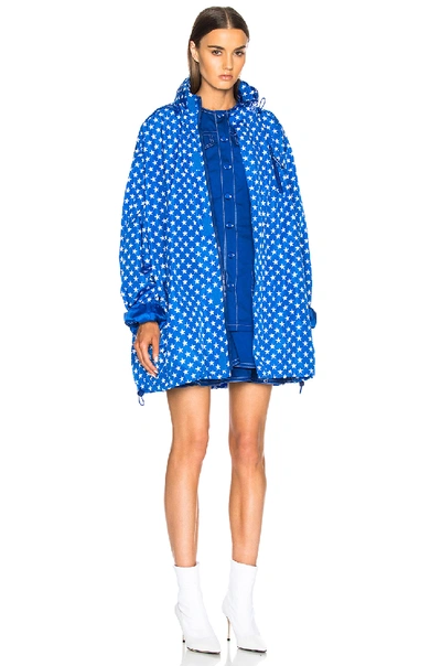 Shop Givenchy Star Print Windbreaker In Blue,geometric Print