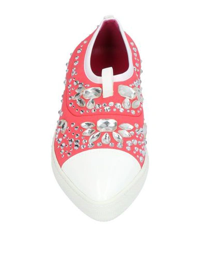 Shop Alberto Guardiani Sneakers In Coral