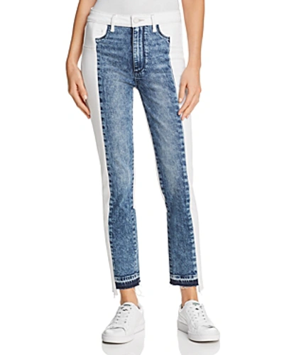 Shop Paige Hoxton Straight Ankle Patchwork Jeans In Agnes