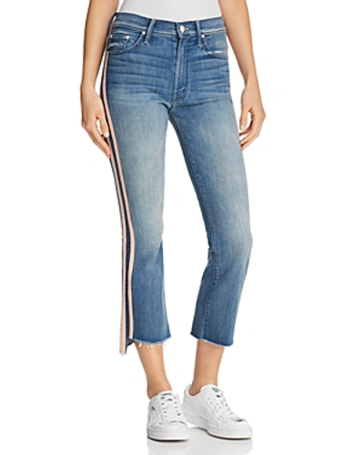 Shop Mother Insider Cropped Frayed-ankle Jeans In Good Girls Race - 100% Exclusive